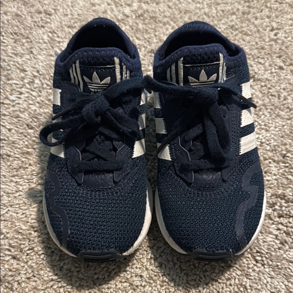 Adidas Blue and White Sneakers Classic Sporty Design